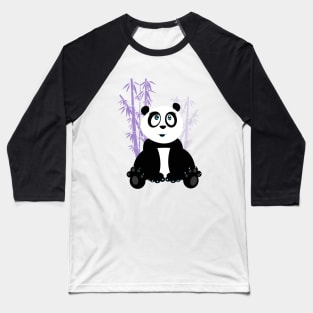 Panda Girl - Purple Baseball T-Shirt